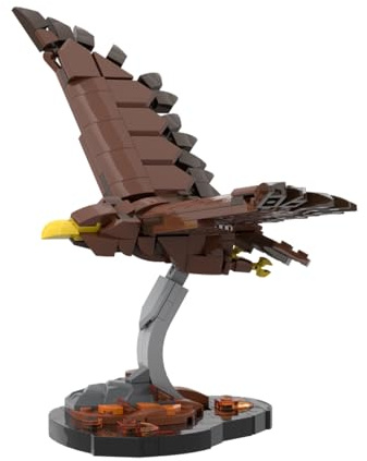 Kaoliscious Gwaihir Kit de briques MOC pour oiseaux à construire pour adultes, blocs modulaires pour décoration de maison et de bureau, cadeaux de Saint-Valentin – 272 pièces