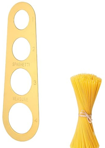 Herramienta de medición de espaguetis – Acero inoxidable 18 x 6 x 1 cm | Dispositivo de porción de pasta | Regla de espaguetis de 4 tamaños para medir porciones de pasta con precisión para cocinar