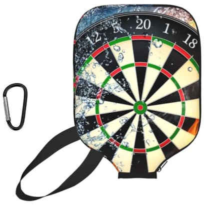 InOmak Dart Board Target Ice Fire, Sport Pickleball Paddle Cover, Pickleball Paddle Case Fits Most Standard Paddle Shapes and Sizes