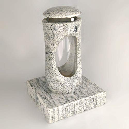designgrab Petite lampe funéraire avec socle en granit Viscont White