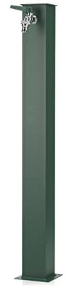 Fontana da Giardino Belfer 42Q Struttura con Trattamento di Zincatura in Acciaio Alluminio Verniciata a Polveri con Rubinetto a Sfera Colore Verde