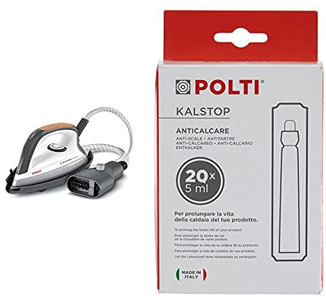 Polti Ferro Da Stiro Accessorio Fluid Curve Per Vaporetto, Pfeu0035 & Kalstop Paeu0094 Anticalcare Per Apparecchi A Caldaia