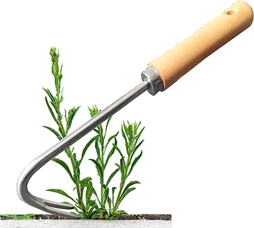 wangjiangda Edelstahl Manueller Unkrautstecher Unkrautjäter, Weeder Wurzeljäter Unkrautgabel Gartengerät für Garten Graben Umpflanzen Jäten