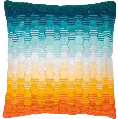 Vervaco Langstich Stickkissen Gradient, Zählmuster, 40x40cm