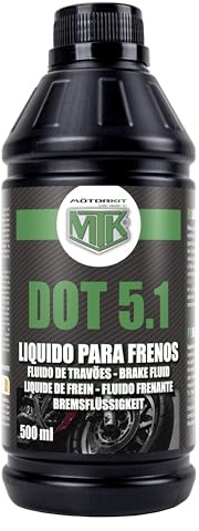 MOTORKIT DOT 5.1 Brake Fluid 500ml Superior Performance Under Extreme Conditions Conforms to ISO 4925