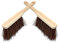 2 x Stiff Bassine Hand Brush with Wooden Handle - Heavy Duty Hard Bristle Bench Sweeper for Workshop Garage Outdoor Use - 28cm Surface Scrubbing Counter Brush for Tough Dirt, Debris, Mud Cleaning