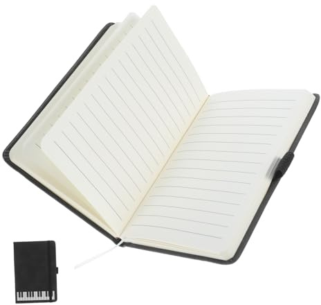 SOPOTUTU Cuaderno De Música A6 Con Cubierta De Pu Tema Piano Portátil Para Notas Y Bocetos Diario Planificador Para Amantes De La Música Oficina