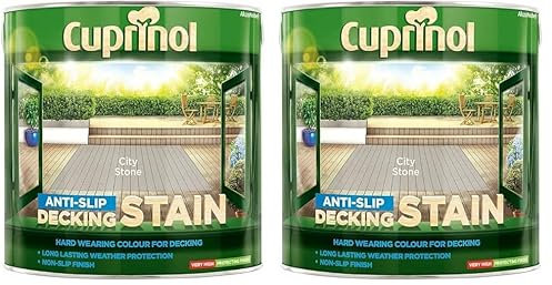 Cuprinol UTDSCS25L Anti Slip Decking Stain City Stone 2.5 Litre (Pack of 2)