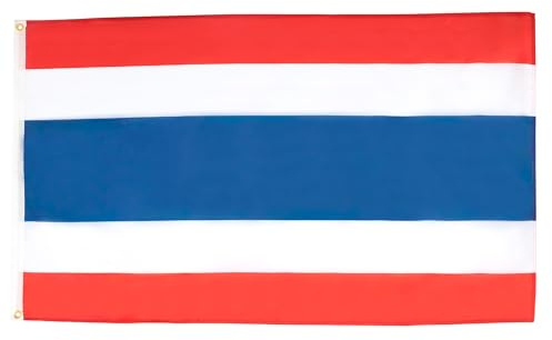 AZ FLAG - Lote de 2 banderas de Tailandia - 90 x 60 cm - Bandera tailandesa 100% poliéster con ojales metálicos integrados