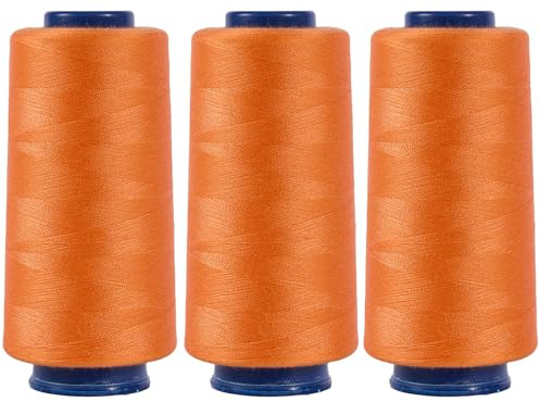Serger - Conos de hilo de 3000 yardas cada uno, bobinas de hilo de poliéster 40S/2 para overlock, acolchado, merrow, piezas, bordado a mano