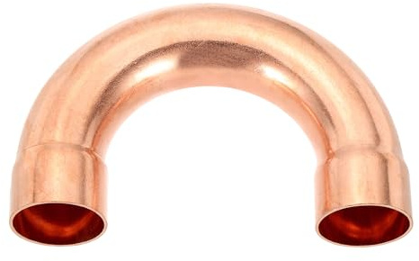 PATIKIL 1 1/4 Inch ID Copper Pipe Fitting, 1 Pcs 180 Degree Return Bend Copper Pipe Sweat Welding Solder Connection for HVAC Air Conditioning Hydraulic