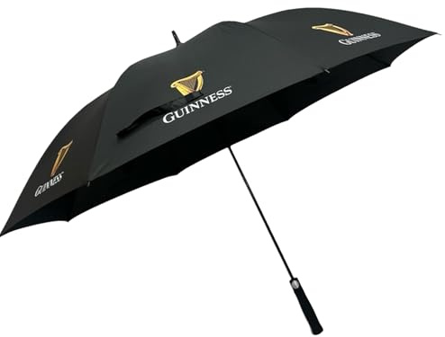 Guinness Official Golf Umbrella – 30-Inch Large Canopy, Auto-Open, 8 Reinforced Ribs, Windproof & Waterproof Stick Umbrella – Premium Logo Design for Fans & Gifts