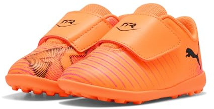 PUMA Botas de fútbol Future 8 Play TT Infantiles 24, Heat Fire Black Ravish Orange Pink