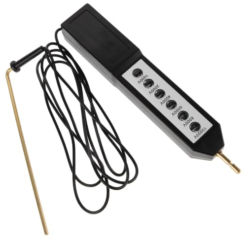 USHOBE Probador de Voltaje Portátil Fácil de Usar Sonda de Cobre y Carcasa de Pp Medición 1-10kv para Cercas Eléctricas Agrícolas para Granjas y Ranchos