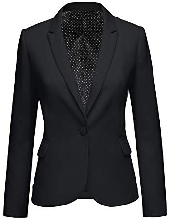 Roskiky Eingekerbter Blazer mit Revers Taschen und Knöpfe Schwarz Medium