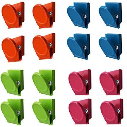 Magnetpro 16 Stücke Multi Farbe Magnetische Metall Klammer, Kühlschrank Whiteboard Wand Magnetische Memo Hinweis Clip