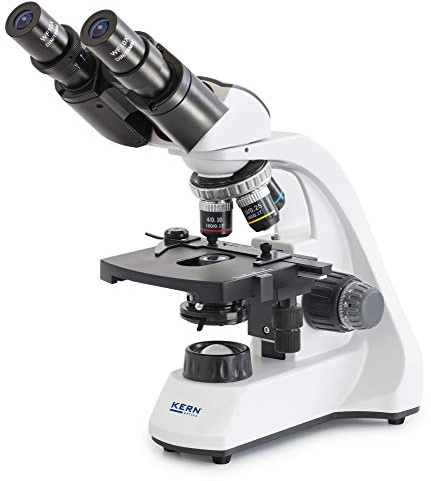 KERN Durchlichtmikroskop OBT 106 (Schulmikroskop, Tubus Binocular, Beleuchtung 1 W LED, Objektive 4 x / 10 x / 40 x / 100 x) OBT 106