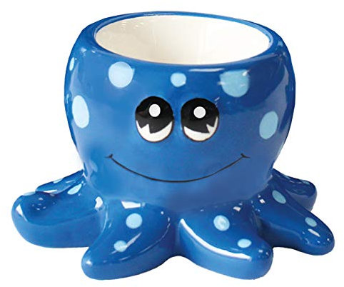 Crockery Critters Coquetier Pieuvre de Deluxebase. Coquetiers Mignons en céramique en Forme d'animaux pour Enfants et Adultes