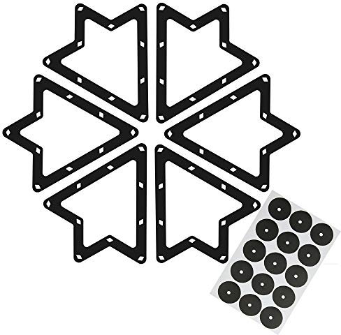 Cosmos Lot de 6 feuilles de support pour boules de billard - Accessoires pour 9 balles et 10 balles et snooker, plus 15 points de marquage de table de billard