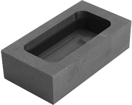 VILLCASE Molde De Lingotes De Grafito Crisol Rectangular Para Fundición De Metales No Ferrosos Para Laboratorio Y Uso Educativo Análisis De Pruebas 3.93X1.96X0.98 in
