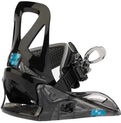 BURTON Grom Disc Kids - Fijaciones de snowboard para niños, color negro Sz M