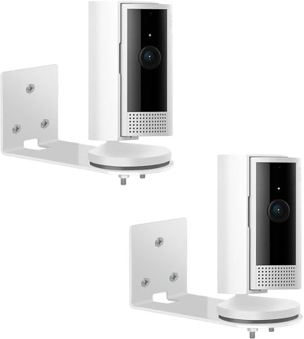 2 Stück Kamera Halterung Kompatibel mit Ring Innenkamera (Indoor Camera 2. Gen.), R/ing Kamera Wandhalterung Montagehalterung für innen und außen, Superhartes Metall