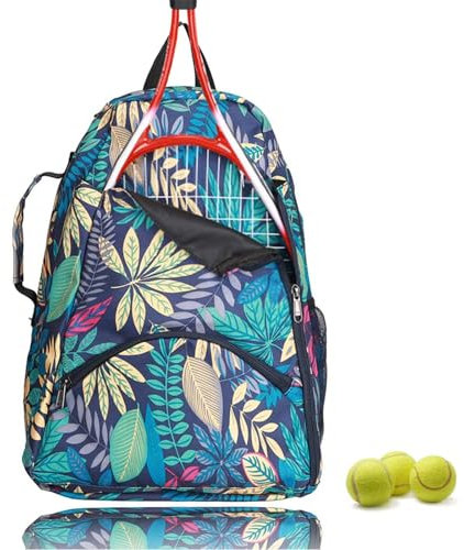 Nogsay tennisryggsäck, tennisväska, unisex tennisryggsäck för kvinnor män och barn, racketväska ryggsäck väska för tennis badminton, huvud tennisryggsäck sportryggsäck, tennisväska ryggsäck (blå)