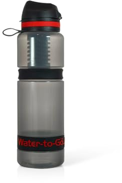 WATER TO GO Borraccia 0,75 L, con filtro - Acqua direttamente dal fiume, lago o rubinetto | Ultraleggera e senza BPA | Capacità di filtraggio 200L | Perfetta per viaggi, kayak, campeggio e altro