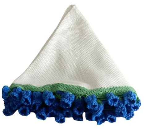 ARVALOLET Ramo de flores manta de ganchillo hecha a mano, suave y cómoda, perfecta para cumpleaños y día de la madre