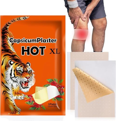 KZM KANGZHIMEI, Tiger Patches - 50 Count Capsaicin Patch - Max Strength Chinese Tiger Back Heat Patches for Knee, Neck, Shoulder & Joint