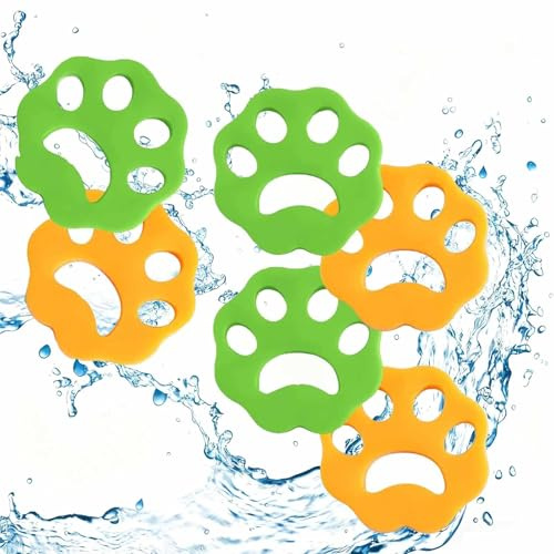 JOOTUEPO 6 PièCes Boule Anti Poils pour Machine a Laver, Anti Poil Machine à Laver, Enlever Les Poils d'animaux et Les Peluches, Réduire l'enchevêtrement