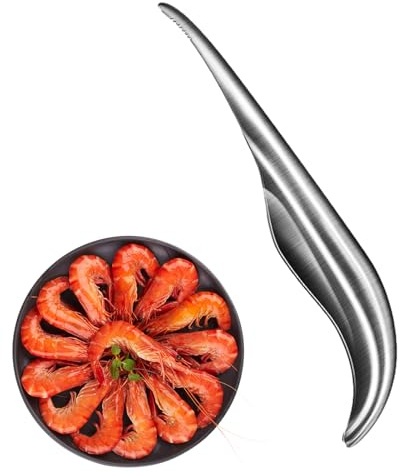 Räkutvecklingsverktyg - rostfritt stål kompakt räkskal utvecklare - räkskalskalskalskalare - för pappa morfar kockar män kvinnor ungdom tonåringar tonåringar
