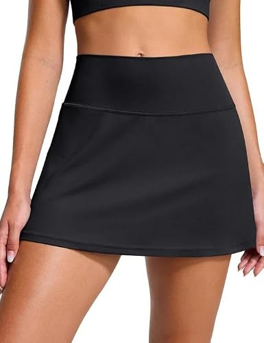 BAYDI Clouduxi Tennis Skorts for Women with Pockets Black