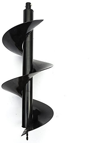 30x80cm Earth Auger Metal Drill Bit 300mm Diameter 800mm Length Petrol Garden Bulb Fence Post Plant Tree Borer Driller Hole Digger