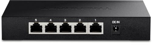 TRENDnet, TEG-S350, Unmanaged Switch 5-Port 2.5G, 5-Port 2.5GBASE-T, 25Gbps Switching-Kapazität, abwärtskompatibel mit 10-100-1000Mbps Geräten, lüfterlos, Wandmontage