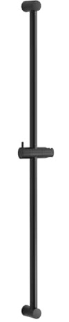 OFFO Barra de Ducha de 100 cm,Barra de Ducha de Pared,Distancia Regulable de 60 a 100 cm, con Soporte Ducha Barra,Recambio Barra Ducha,Negro Mate
