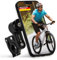 TRACKFORCE - 360° Samsung Galaxy A52 Handyhalterung mit Vibrationsdämpfer - für Motorrad, Fahrrad & E-Scooter - Inkl. Handyhülle & Back Attachment - Einfach & Schnell Montiert - Für jeden Lenkertyp