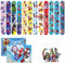 Puduoy Spider Kindergeburtstag Party Mitgebsel,12 Superhelden Schnapparmband 12 Deutsche Einladungskarten 12 Umschläge Einladung Slap Armbänder Partyeinladungen Jungen Geburtstags Party Zubehör