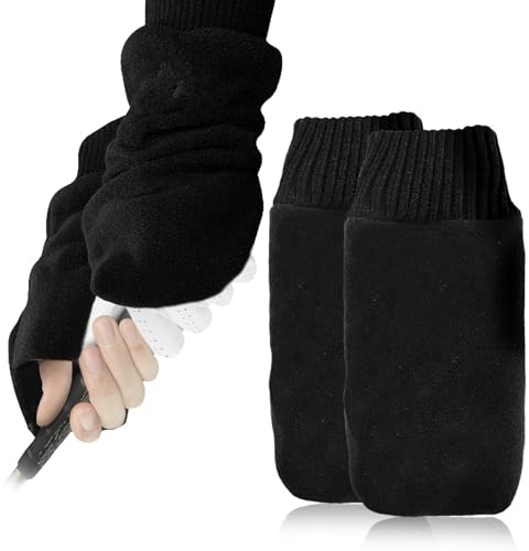 FINGER TEN Winter Golf Gloves Mittens Unisex Glove Anti-slip Thermal Sports, Winter Golf Gloves Mitts Men Women with Fleece Windproof Lining for Outdoor Golfer Golf Accessories
