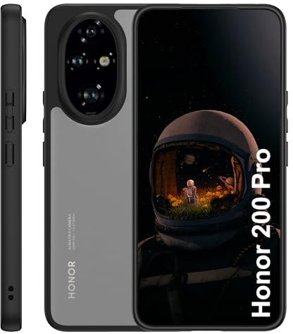 zZjoOoj Funda para Honor 200 Pro,Protección de Cámara,Carcasa Antigolpes Protectora Respaldo Mate Translúcida Esmerilada,Antihuellas