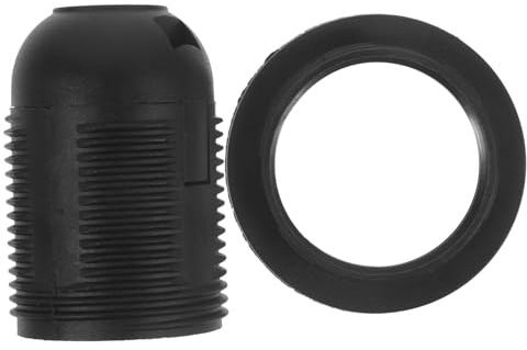 Artibetter Lamp Holder Threaded Socket for Pendant Ceiling Light Black Lamp Holder