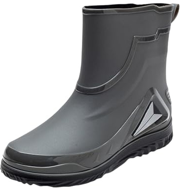 Botas de lluvia para hombre, cómodas botas de goma, impermeables y antideslizantes, botas de goma de suela gruesa, botas de pesca al aire libre, para invitados, canotaje, camping, vela y actividades