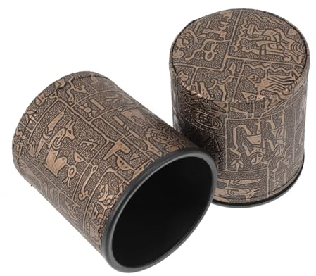 Hemobllo 2pièces Gobelets à Dés Cuir Porte-dés pour Jeu Accessoire De Jeu De Dés Délicat Et Souple pour Bar Et Fête