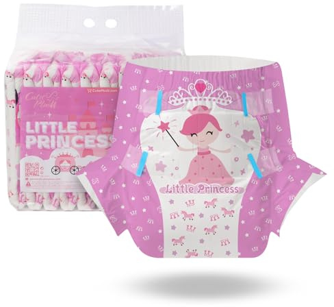 CutiePlusU Disposable Nappies Printed Diapers 10 Count for Men Women M