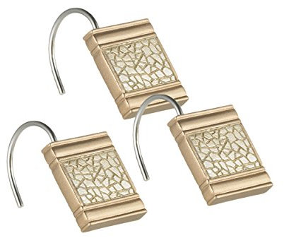 Popular Bath Champagne Sinatra, Shower Curtain Hooks