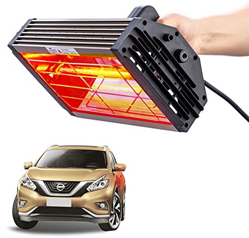 Pintura Infrarroja Lámpara Carrocería 2000W Lámpara de Curado de Secador de Pintura Infrarroja Superficie de Secado 300 x 200 mm Infrarrojo para Carrocería Coche, Temporizador 1–60 min, 0-100℃