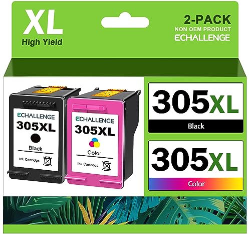 ECHALLENGE 305 XL patronen für HP 305 druckerpatronen Combo Pack für HP 305 Tintenpatronen für DeskJet 2710 2720 DeskJet Plus 4100 4130 Envy 6010 6030 Envy Pro 6420 6430 patronen (Schwarz & Farbe)