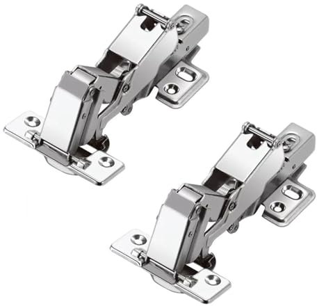 Juego de 2 Bisagra con Cierre suave, Cazoleta Ø35mm y Angulo de Apertura 165° para Puertas de Muebles
