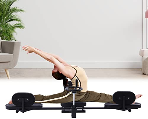 Nuevo Separador de piernas mecánico profesional estiramiento, entrenador de espadas, entrenador de piernas y camilla, entrenamiento mecánico con respaldo ajustable y acolchado, negro