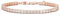Diamond Treats Tennis Bracelet for Women & Girls in Sterling Silver, Rose Gold with Cubic Zirconia Stones, 7.5-8.5 inch Ladies Eternity Bracelet